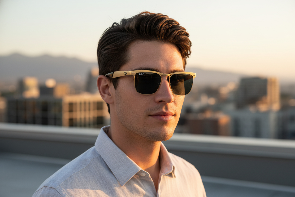 Vorderansicht Ray-Ban WAYFARER DELUXE (RB3875 - 92763R)