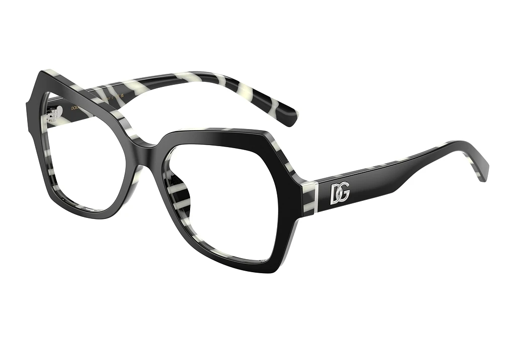 Dolce & Gabbana DG3429 3372 Black On Zebra Dolce & Gabbana DG3429 3372 Black On Zebra