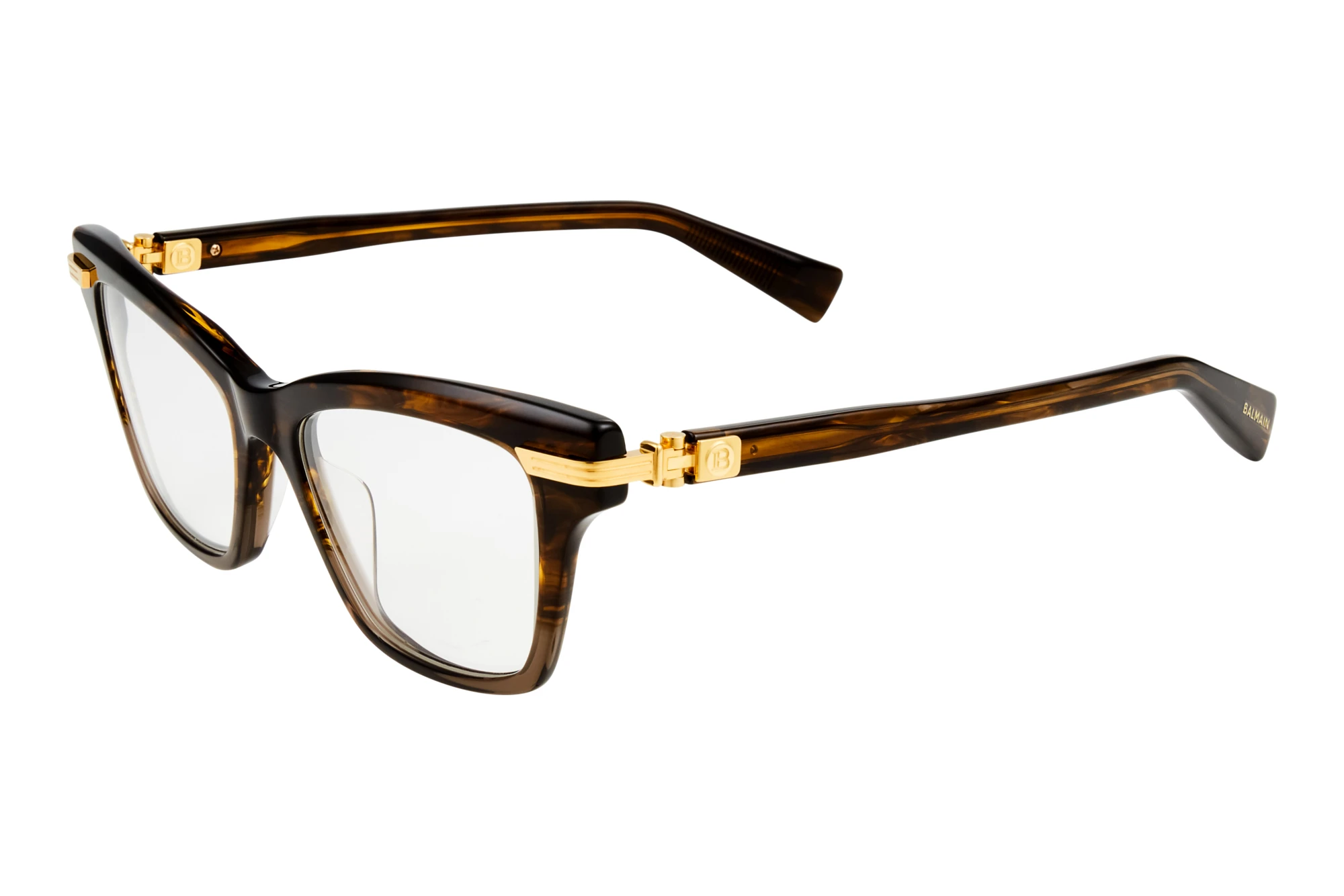 Balmain Paris BPX-119 B-AF Dark Brown Swirl to Light Brown Crystal - Gold Balmain Paris BPX-119 B-AF Dark Brown Swirl to Light Brown Crystal - Gold