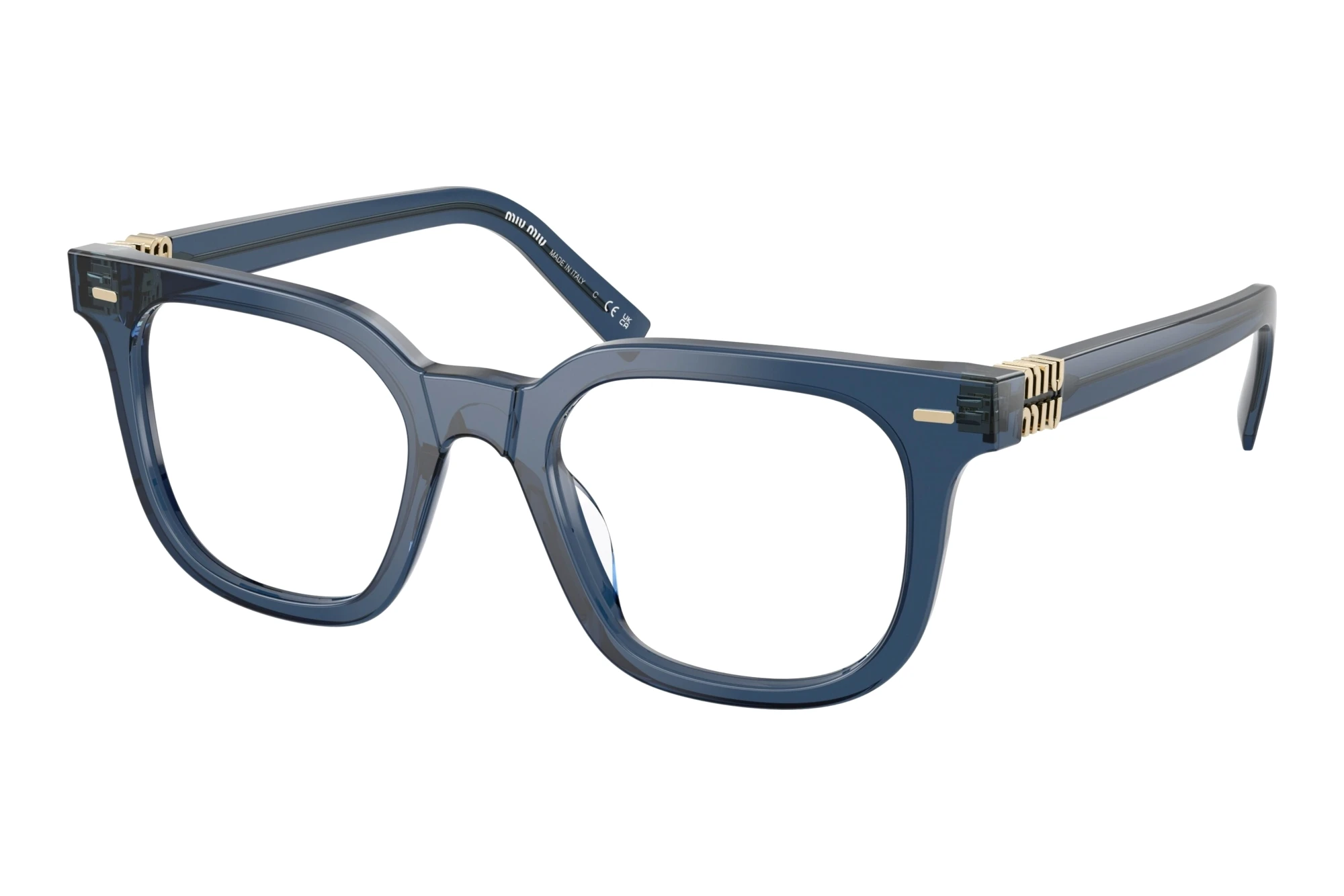 Miu Miu MU 06XV 08Q1O1 Blue Transparent Miu Miu MU 06XV 08Q1O1 Blue Transparent