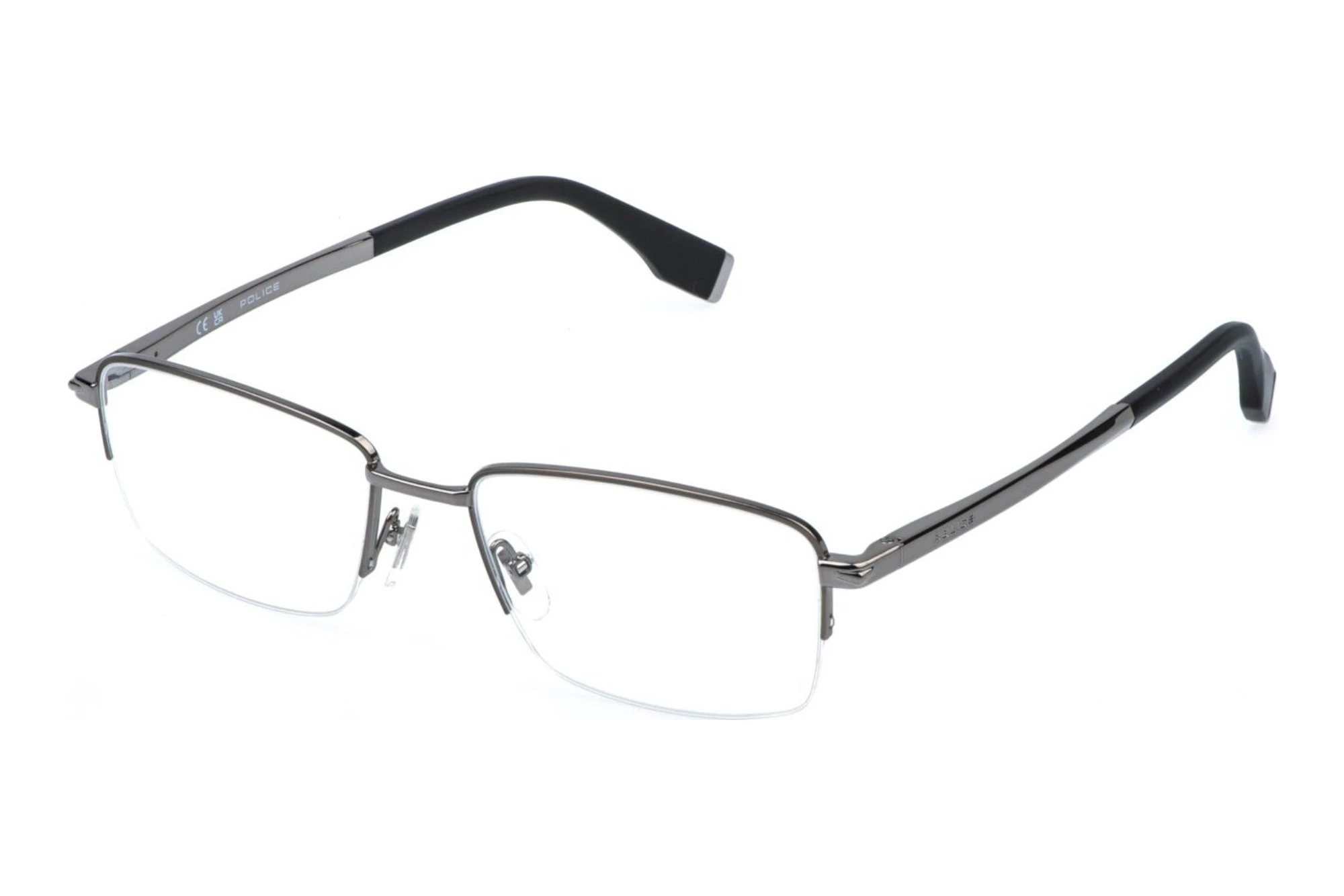 Police VPLR68 0E56 TOTAL SHINY RUTHENIUM W/MATT/SANDBLASTED Police VPLR68 0E56 TOTAL SHINY RUTHENIUM W/MATT/SANDBLASTED