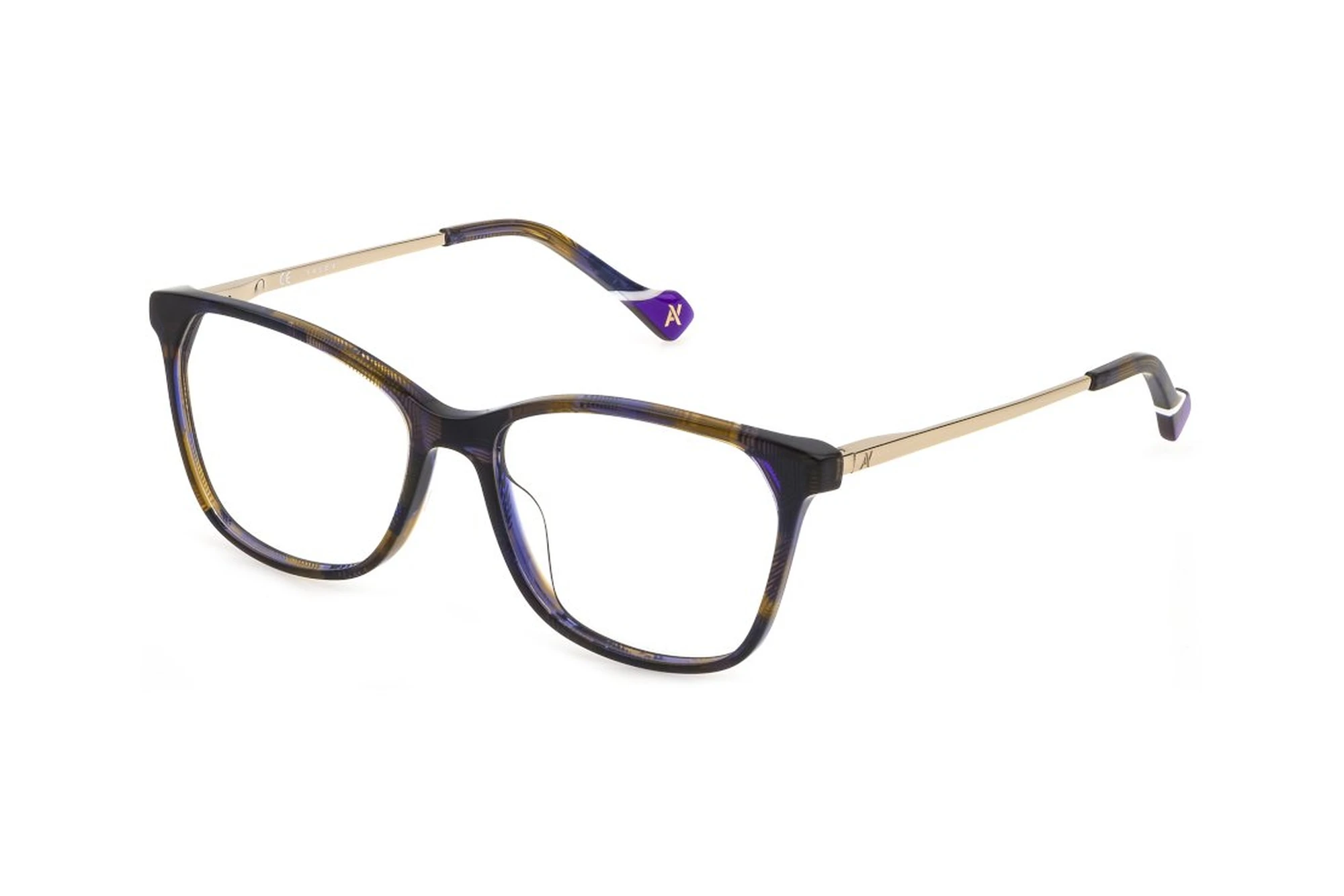 YALEA VYA009 0M61 SHINY STRIPED BLUE/BROWN YALEA VYA009 0M61 SHINY STRIPED BLUE/BROWN