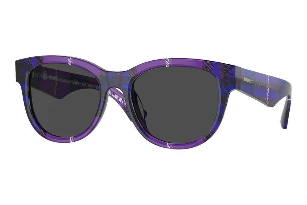 Burberry   BE4432U 411387 Dark GreyCheck Violet Burberry   BE4432U 411387 Dark GreyCheck Violet