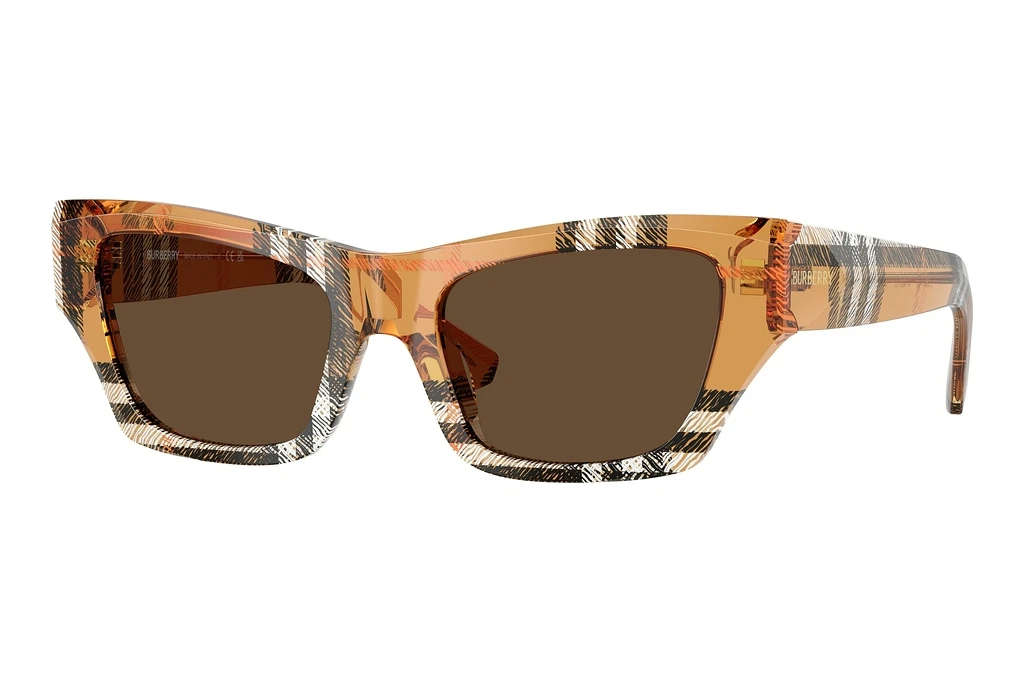 Burberry   BE4441U 414673 Dark BrownCheck Sand Burberry   BE4441U 414673 Dark BrownCheck Sand