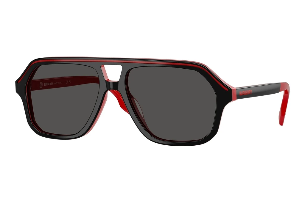 Burberry   JB4340 414987 Dark GreyTop Black On Red Burberry   JB4340 414987 Dark GreyTop Black On Red