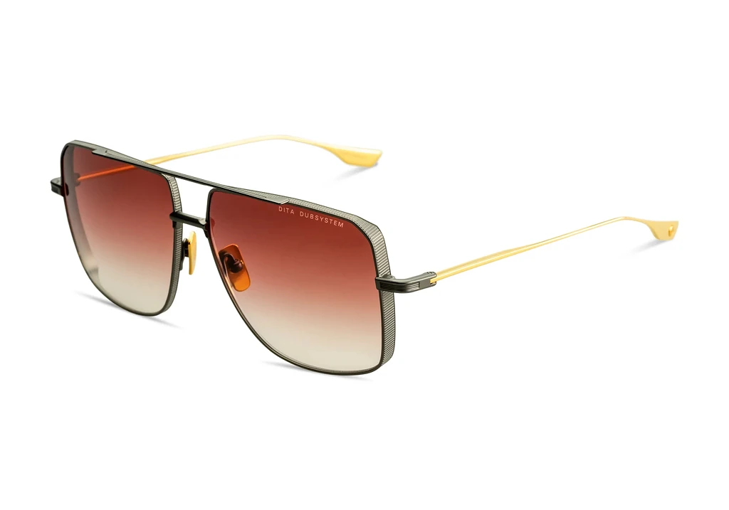 DITA   DTS-157 02A DARK BURGANDY TO CLEAR GRADIENTBLACK IRON - YELLOW GOLD DITA   DTS-157 02A DARK BURGANDY TO CLEAR GRADIENTBLACK IRON - YELLOW GOLD