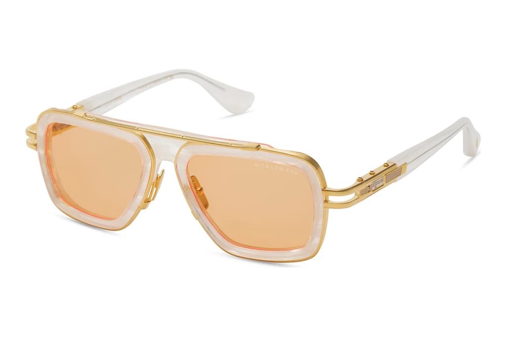 DITA DTS-403 06A APRICOTWHITE SWIRL - YELLOW GOLD DITA DTS-403 06A APRICOTWHITE SWIRL - YELLOW GOLD