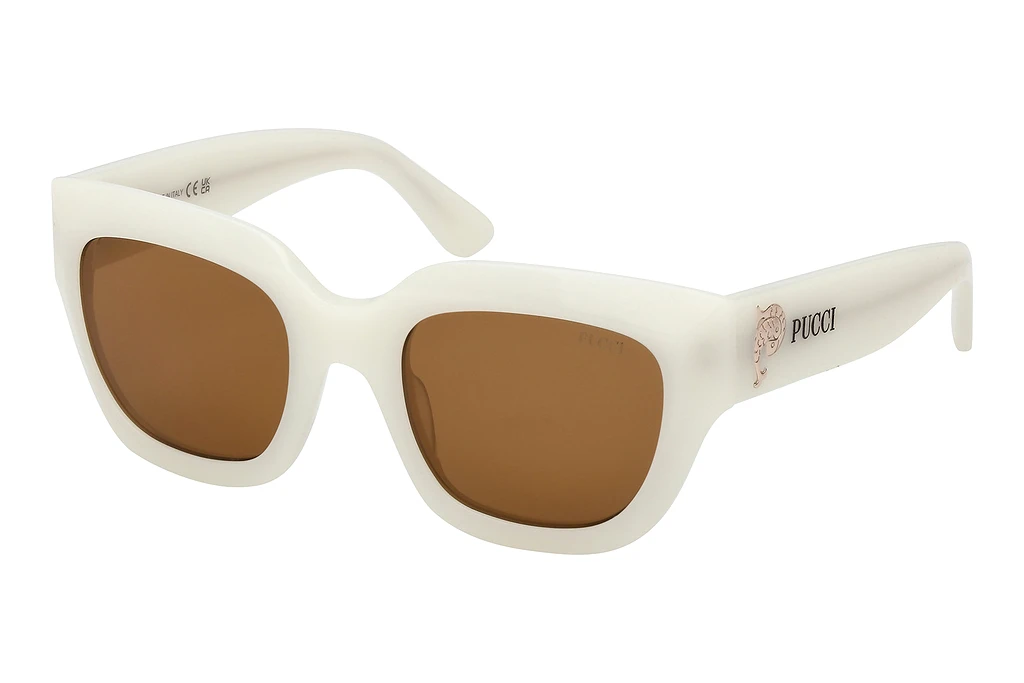 Emilio Pucci EP0215 21E braunGlänzend Weiss Emilio Pucci EP0215 21E braunGlänzend Weiss