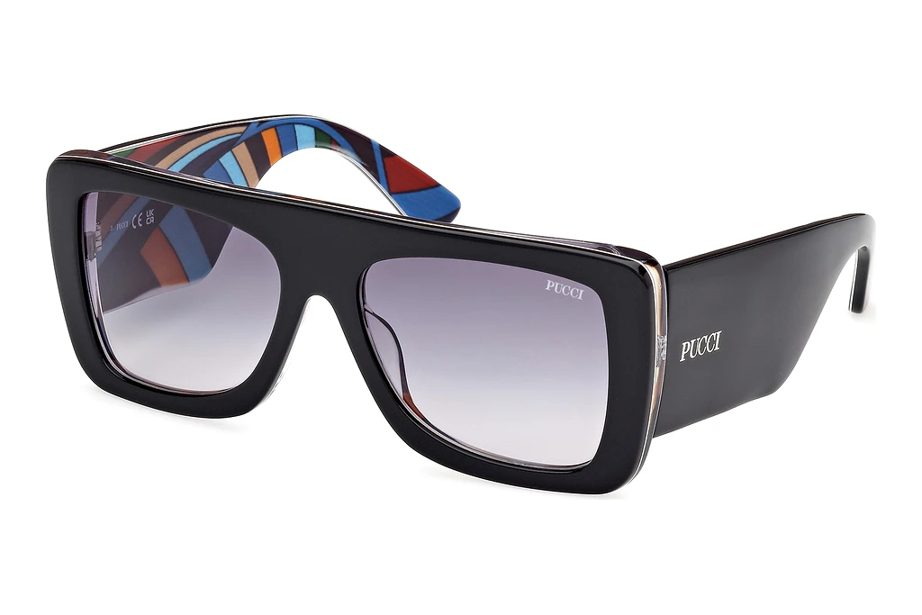 Emilio Pucci EP0230 05W blau verlaufendSchwarz/Muster Emilio Pucci EP0230 05W blau verlaufendSchwarz/Muster