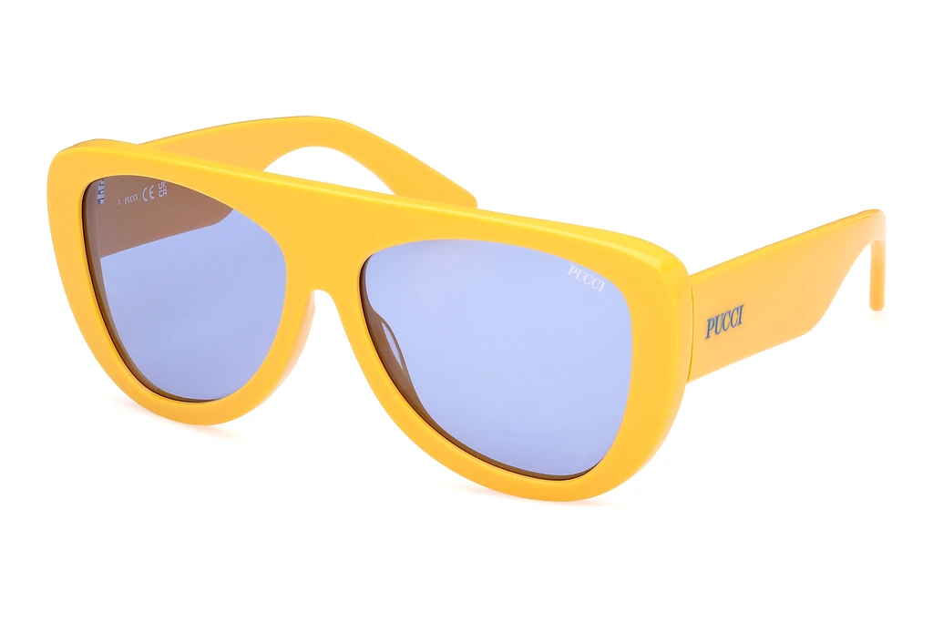 Emilio Pucci EP0231 39V blauGlänzend Dunkel Gelb Emilio Pucci EP0231 39V blauGlänzend Dunkel Gelb