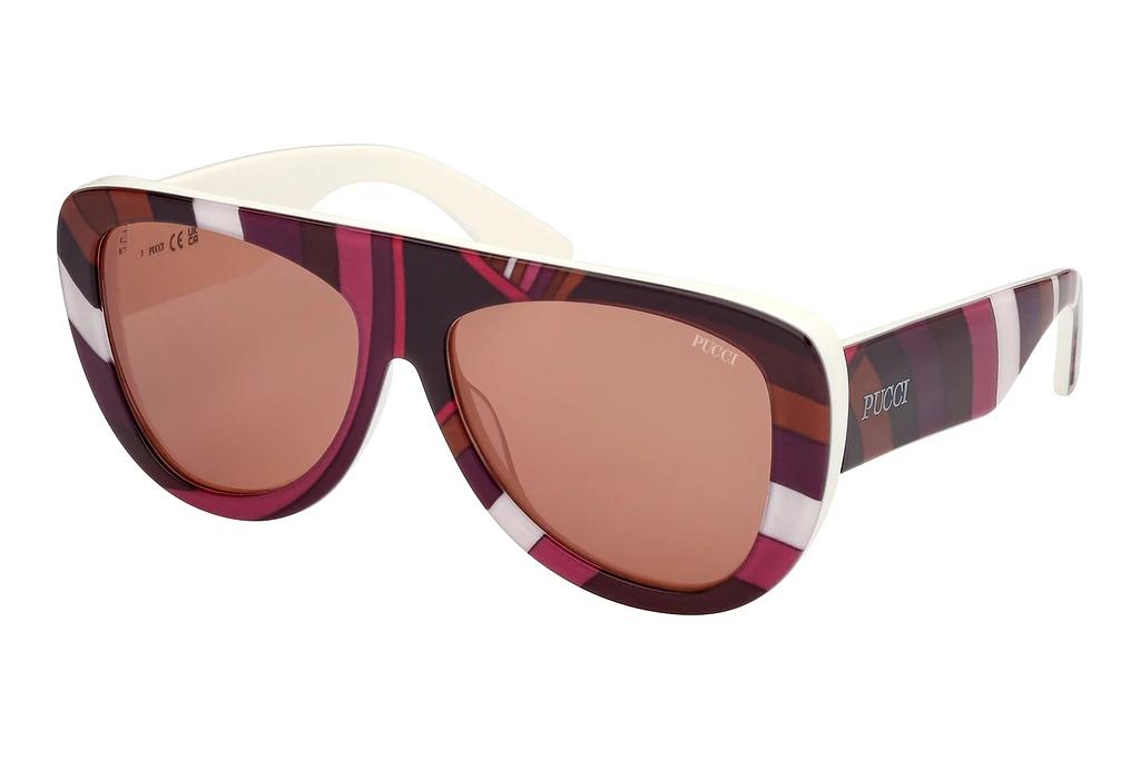 Emilio Pucci EP0231 99E braunWeiss/Muster Emilio Pucci EP0231 99E braunWeiss/Muster