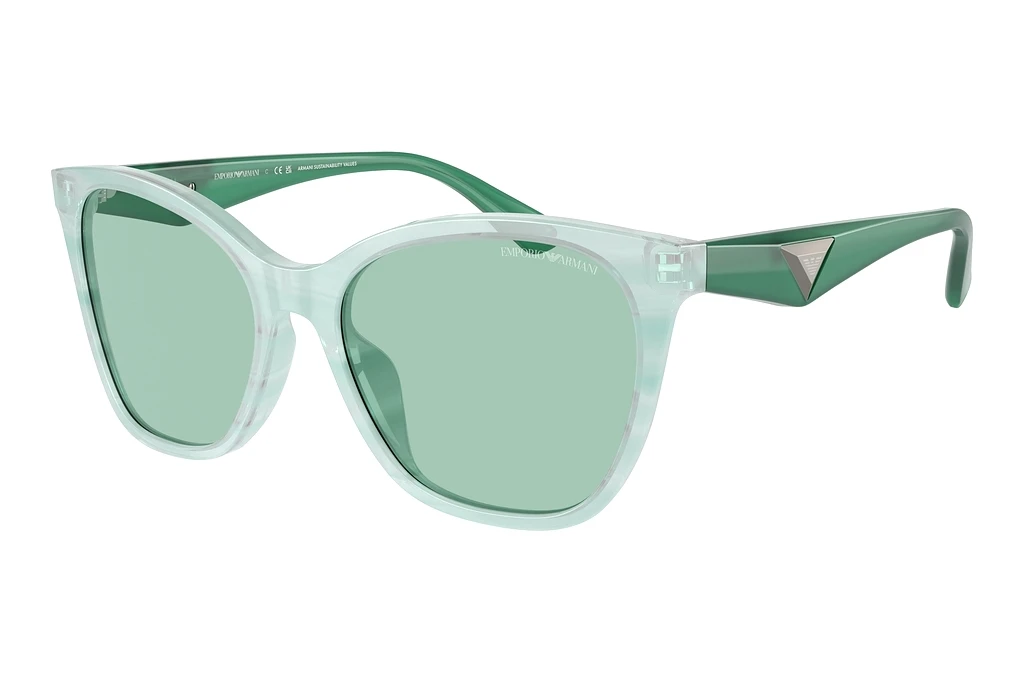 Emporio Armani   EA4222U 611271 GreenShiny Striped Green Emporio Armani   EA4222U 611271 GreenShiny Striped Green