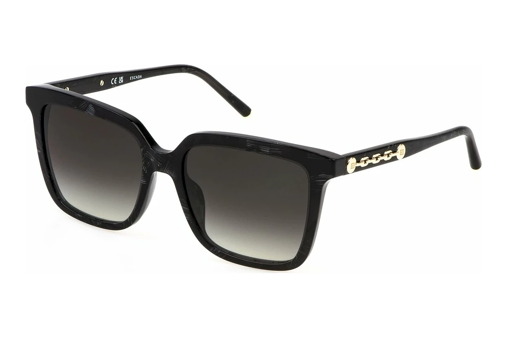 Escada SESE61 0981 SMOKE GRADIENTBLACK W/WHITE TEMPLE Escada SESE61 0981 SMOKE GRADIENTBLACK W/WHITE TEMPLE