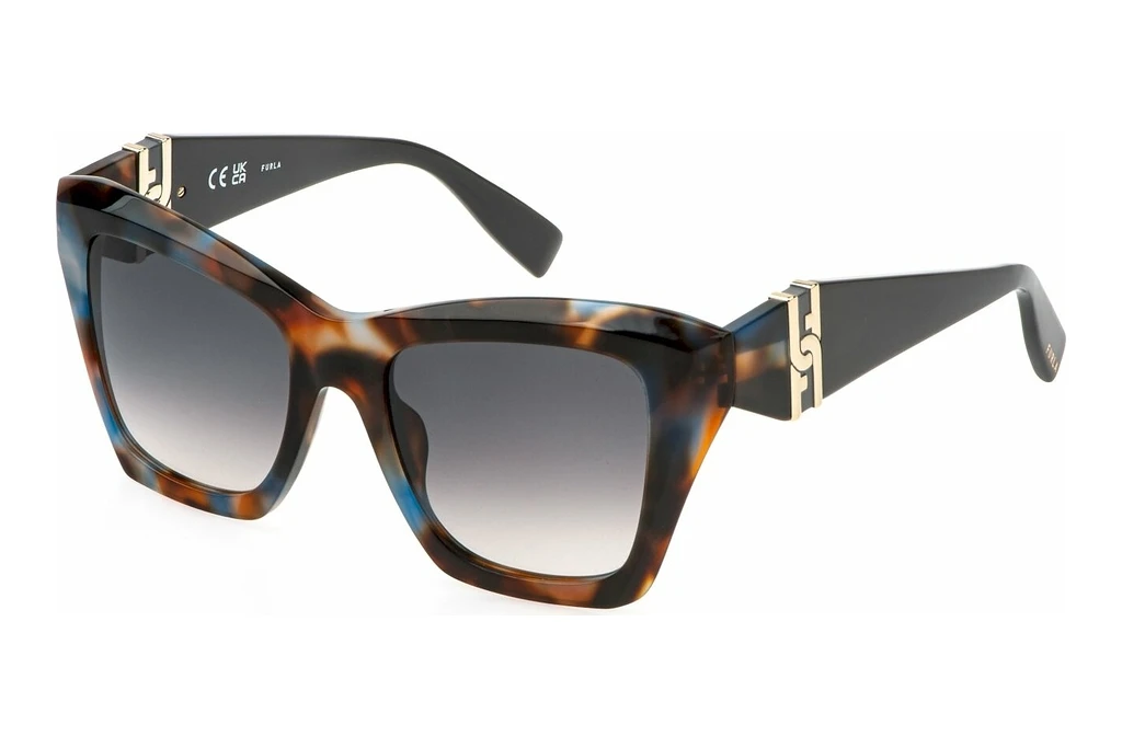 Furla   SFU884 09UV SMOKE GRADIENTBROWN/BLU HAVANA Furla   SFU884 09UV SMOKE GRADIENTBROWN/BLU HAVANA