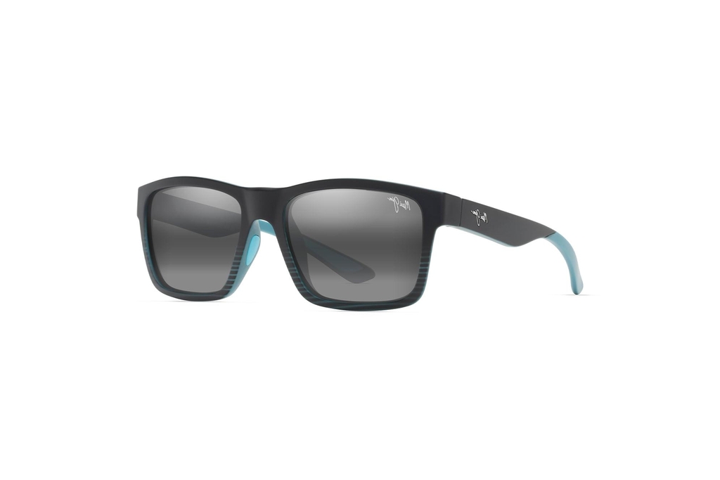 Maui Jim The Flats 897-02 Neutral GreyBlack w/Teal Stripes Maui Jim The Flats 897-02 Neutral GreyBlack w/Teal Stripes