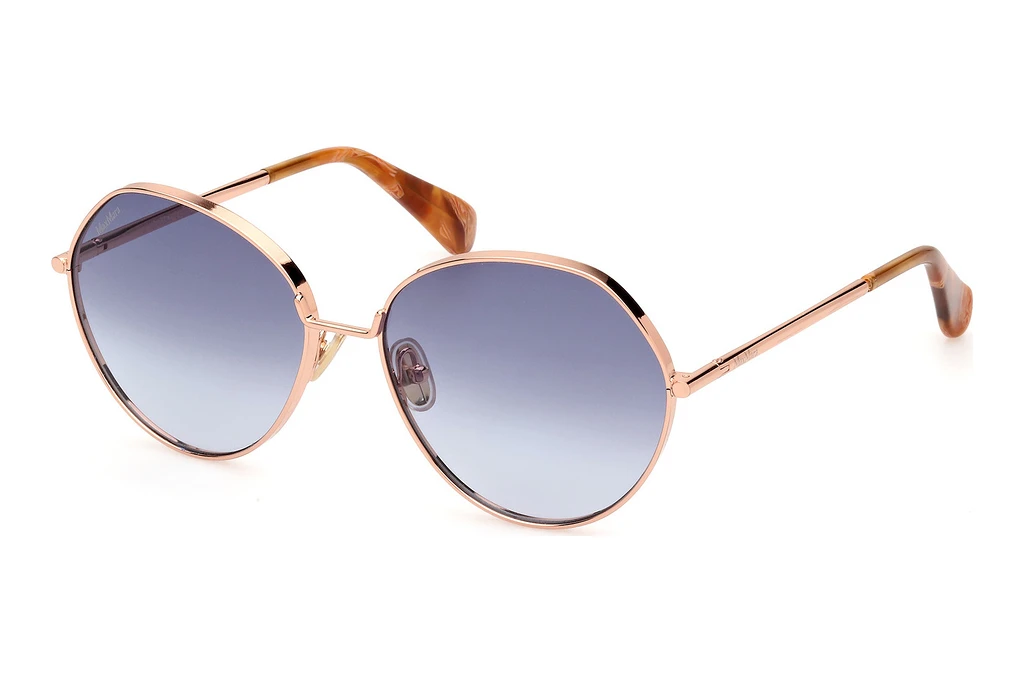Max Mara   MM0096 33W blau verlaufendGlänzend Rose Gold Max Mara   MM0096 33W blau verlaufendGlänzend Rose Gold