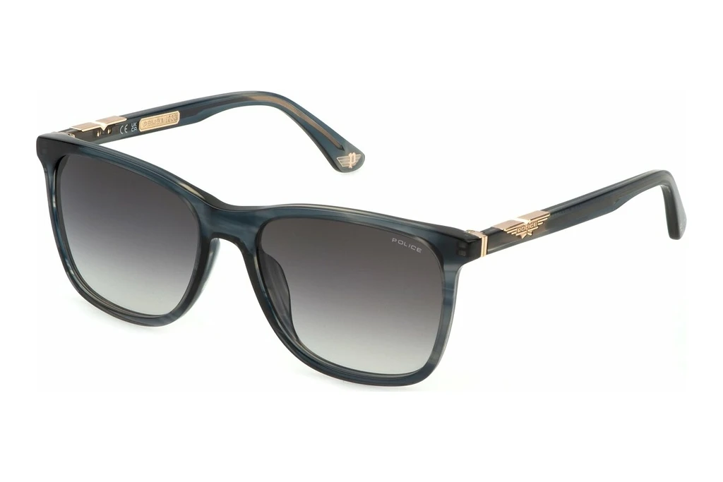 Police   SPL872N 0GBL SMOKE GRADIENTSTRIPPED BLUE/GREY Police   SPL872N 0GBL SMOKE GRADIENTSTRIPPED BLUE/GREY