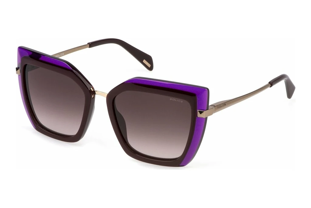 Police   SPLP43 09F5 BROWN GRADIENT BROWNVIOLET HORN+STRIPED BORDEAUX Police   SPLP43 09F5 BROWN GRADIENT BROWNVIOLET HORN+STRIPED BORDEAUX