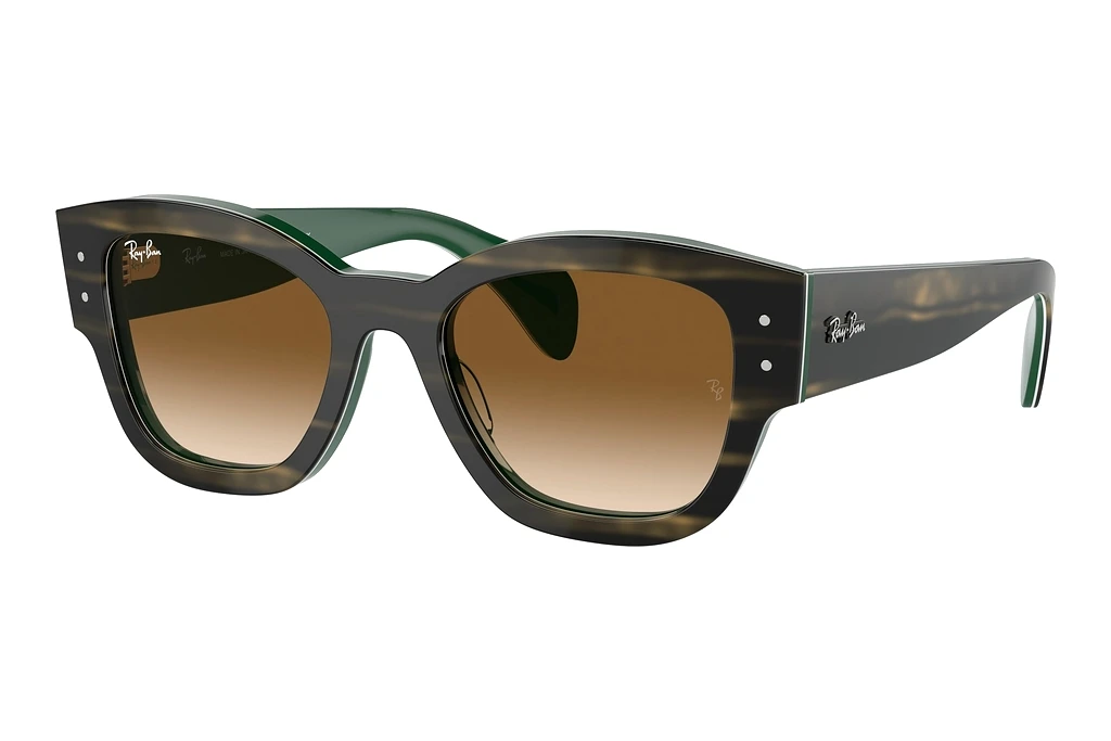 Ray-Ban   RB7681S 140251 Clear & BrownStriped Green On Green Ray-Ban   RB7681S 140251 Clear & BrownStriped Green On Green