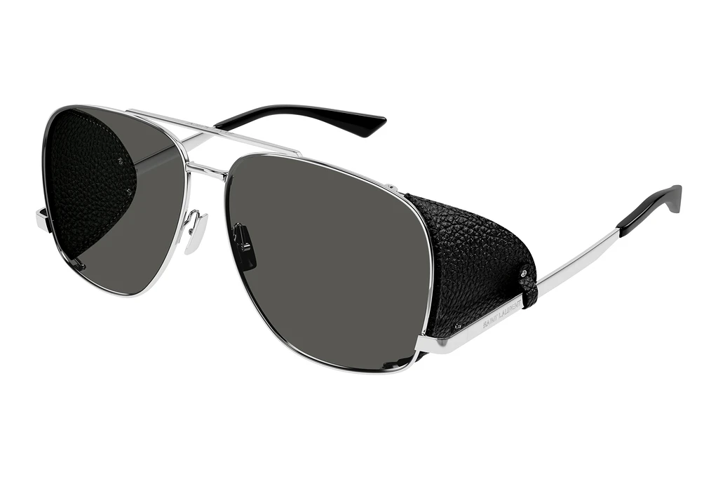 Saint Laurent   SL 653 LEON LEATHER SPOILER 001 SILVER Saint Laurent   SL 653 LEON LEATHER SPOILER 001 SILVER