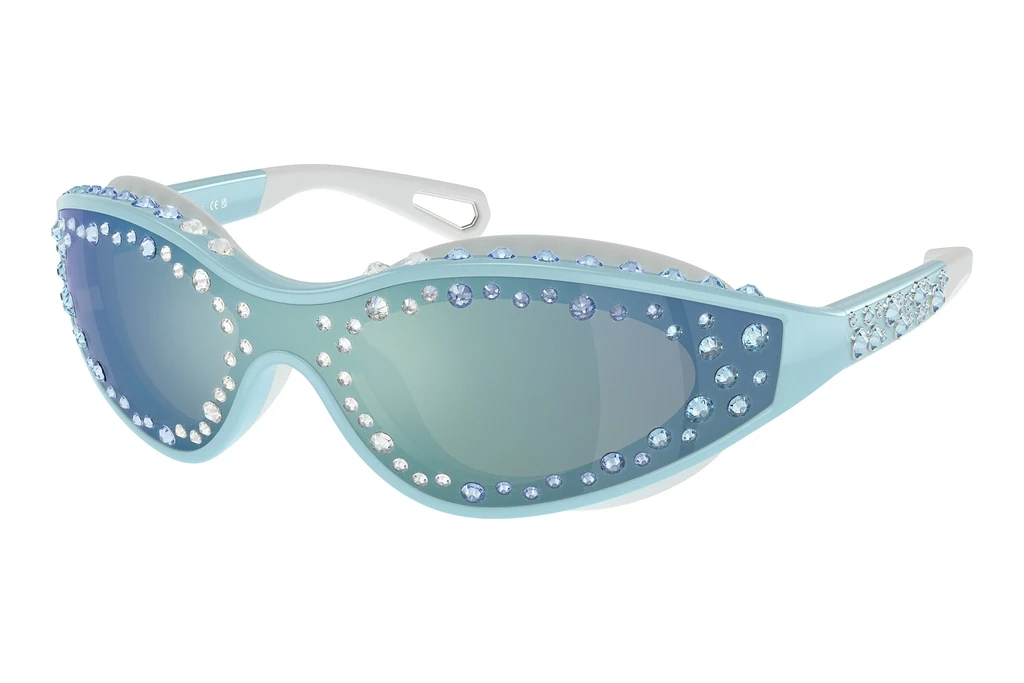 Swarovski   SK6024 105255 Light Green Mirror BlueLight Blue/White Swarovski   SK6024 105255 Light Green Mirror BlueLight Blue/White