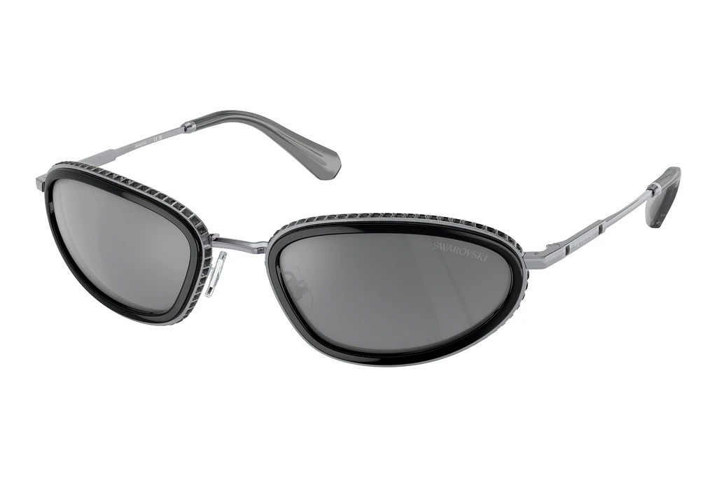 Swarovski   SK7004 40116G Grey Mirror BlackDark Silver/Black Swarovski   SK7004 40116G Grey Mirror BlackDark Silver/Black