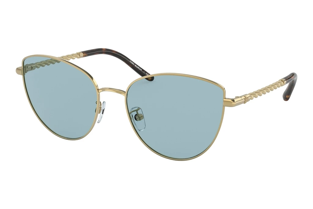 Tory Burch   TY6091 330480 Solid AzureShiny Gold Tory Burch   TY6091 330480 Solid AzureShiny Gold