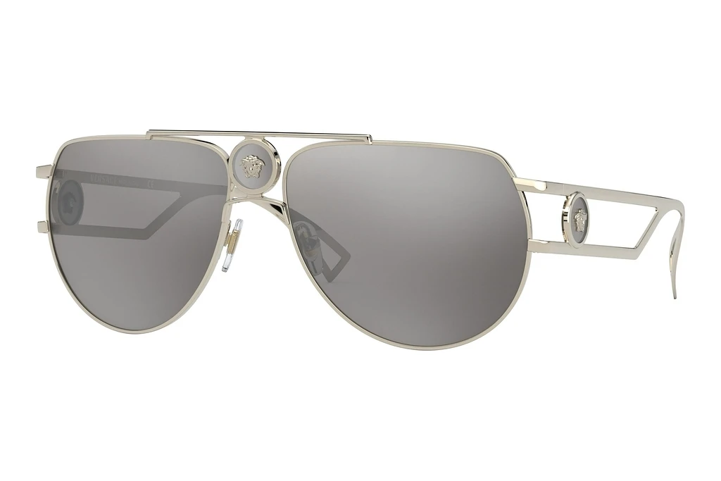 Versace   VE2225 12526G Light Grey Mirror SilverPale Gold Versace   VE2225 12526G Light Grey Mirror SilverPale Gold