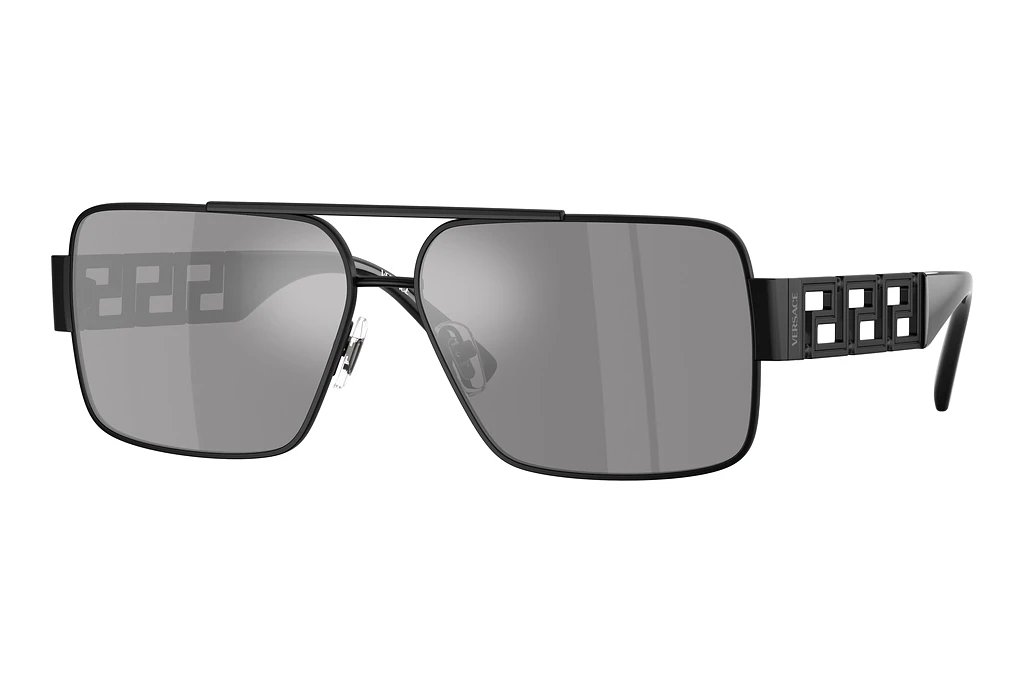 Versace VE2290 12616G Dark Grey Mirror SilverMatte Black Versace VE2290 12616G Dark Grey Mirror SilverMatte Black