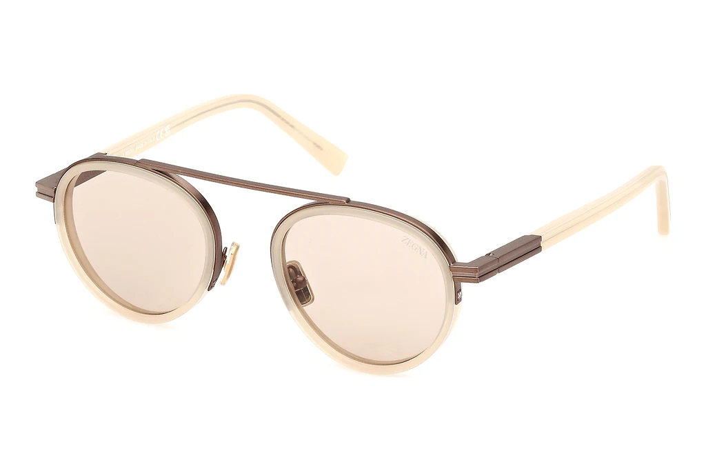 Zegna   EZ0242 57E braunGlänzend Beige Zegna   EZ0242 57E braunGlänzend Beige