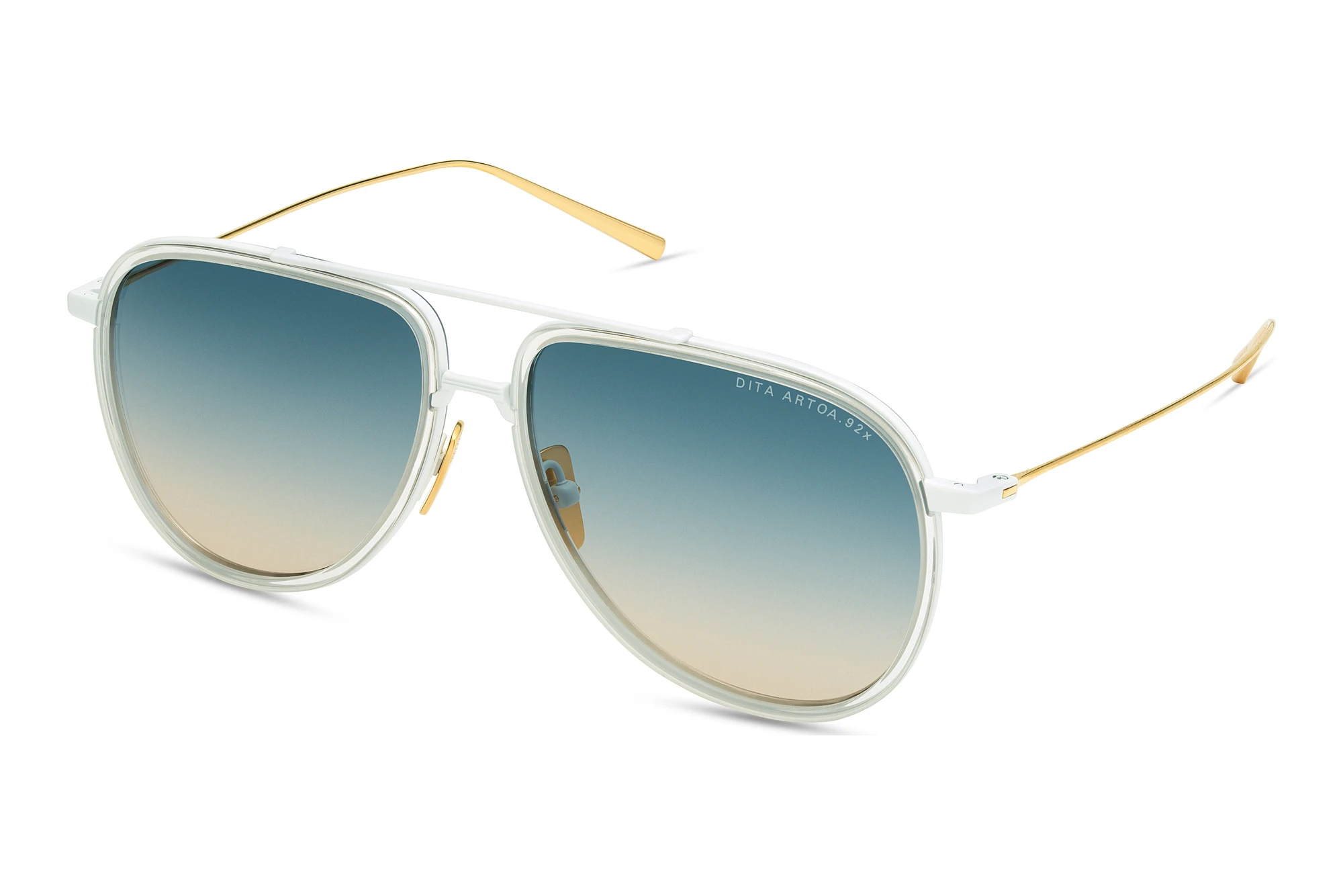 DITA DTS-472 02A MOON SHORES GRADIENTMATTE WHITE - CRYSTAL CLEAR - YELLOW GOLD DITA DTS-472 02A MOON SHORES GRADIENTMATTE WHITE - CRYSTAL CLEAR - YELLOW GOLD