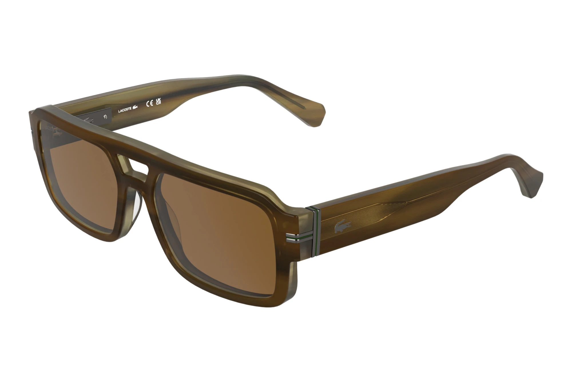 Lacoste L6102S 210 _L6102SSTRIPED BROWN Lacoste L6102S 210 _L6102SSTRIPED BROWN