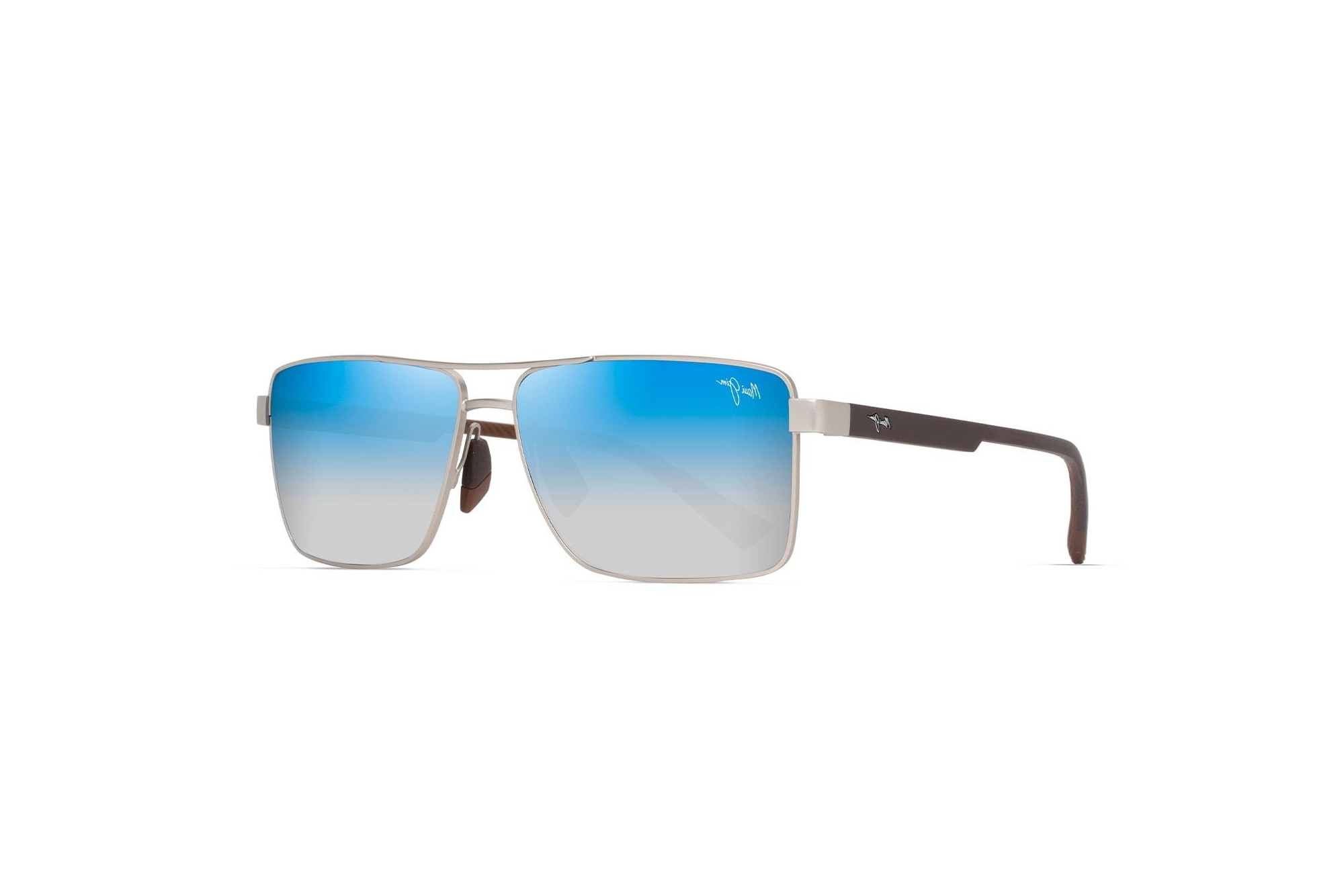 Maui Jim Piha DBS621-17 Dual Mirror Blue to SilverMatte Silver w/Brown Maui Jim Piha DBS621-17 Dual Mirror Blue to SilverMatte Silver w/Brown