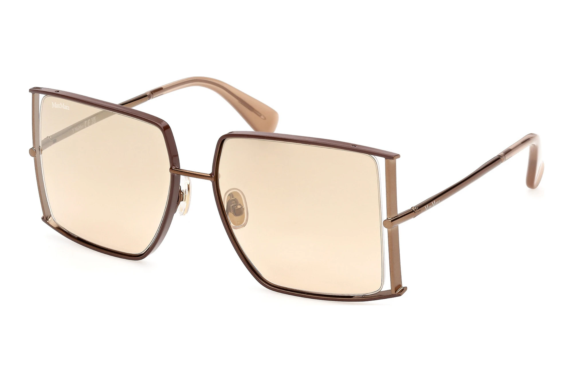 Max Mara MM0120 38L braun verspiegeltGlänzend Dunkel Bronze Max Mara MM0120 38L braun verspiegeltGlänzend Dunkel Bronze