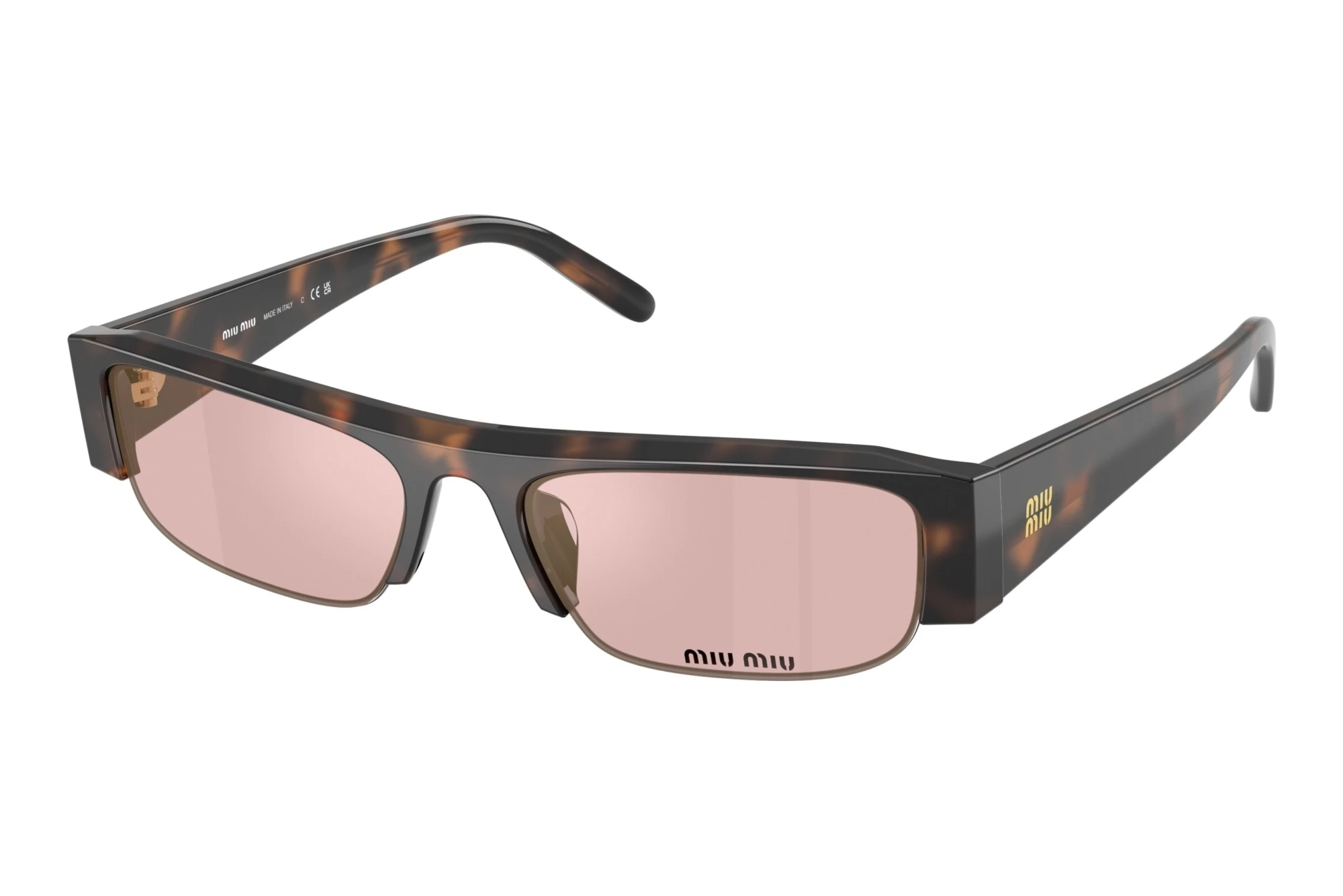 Miu Miu MU B07S 23A91C Pink Mirror GoldHavana Mauve Miu Miu MU B07S 23A91C Pink Mirror GoldHavana Mauve