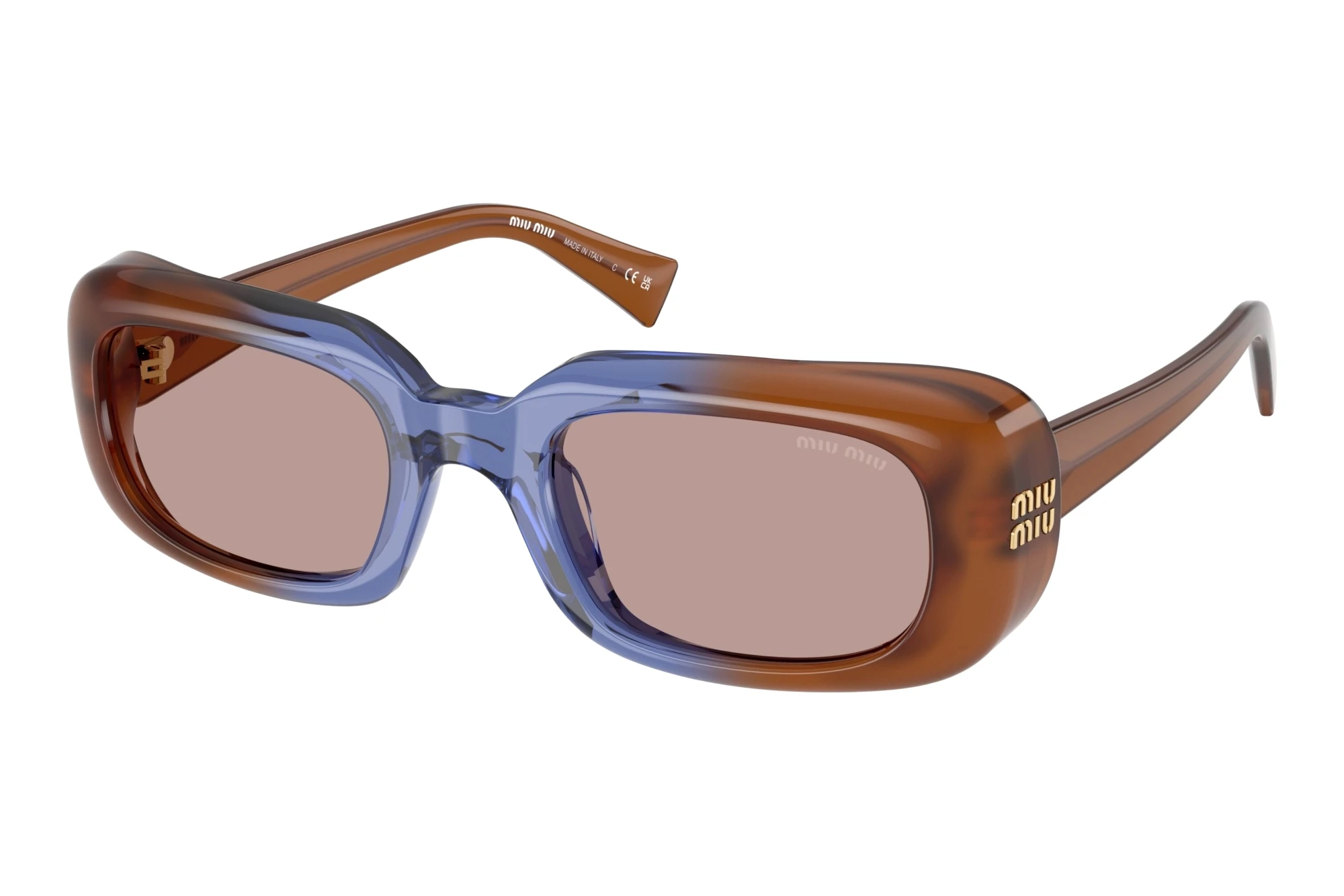Miu Miu MU B13S 22R20I Light Purple BrownOpal Brown/Blue/Opal Brown Miu Miu MU B13S 22R20I Light Purple BrownOpal Brown/Blue/Opal Brown