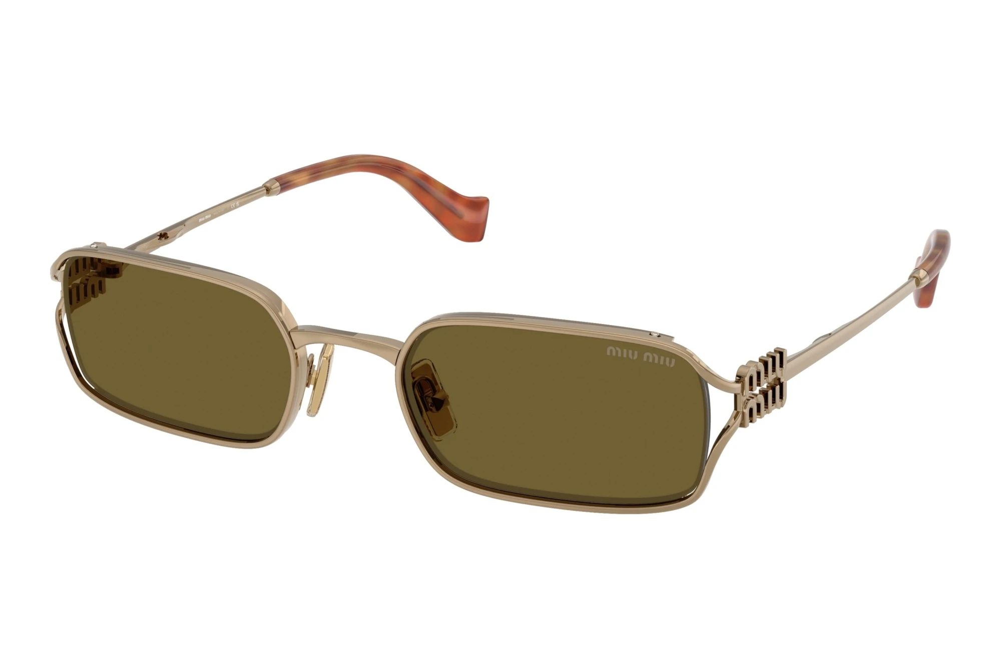 Miu Miu MU C50S 7OE09Z Dark BrownOld Gold Miu Miu MU C50S 7OE09Z Dark BrownOld Gold