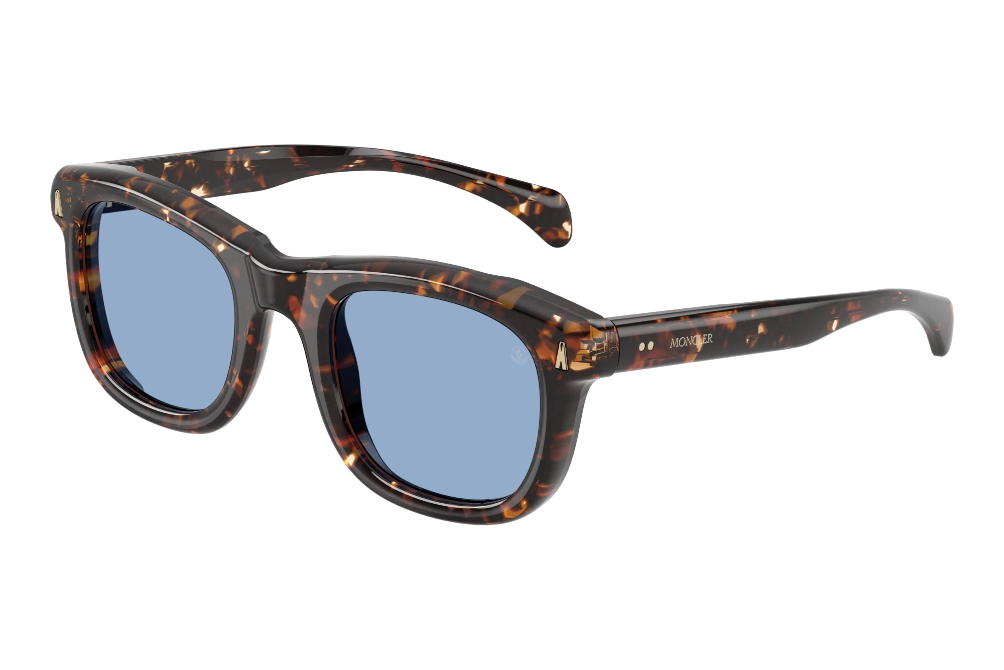 Moncler ME6034 304880 Solid Light BlueShiny Butter Havana Moncler ME6034 304880 Solid Light BlueShiny Butter Havana