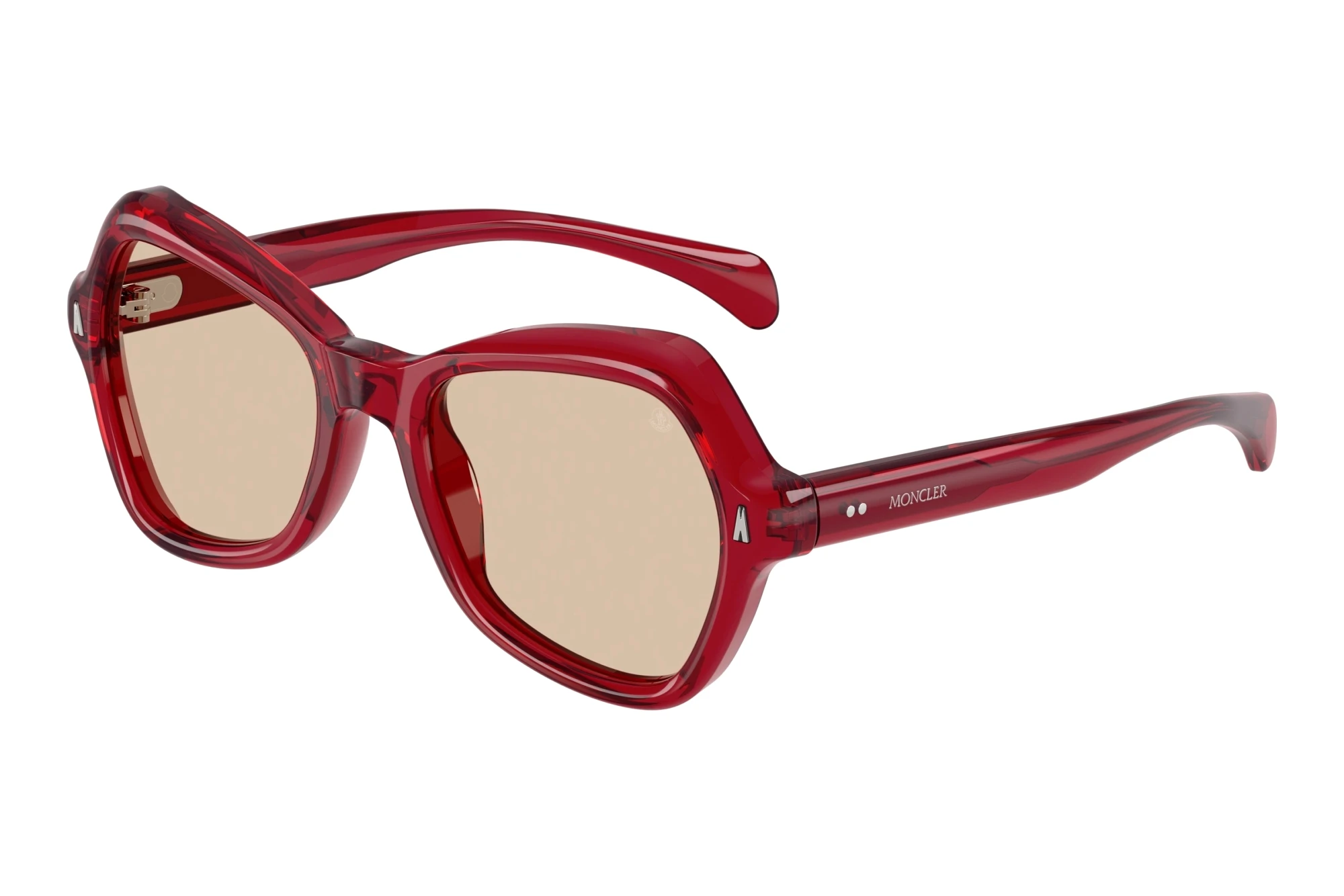 Moncler ME6036U 305393 Solid Light PinkShiny Transparent Red Moncler ME6036U 305393 Solid Light PinkShiny Transparent Red