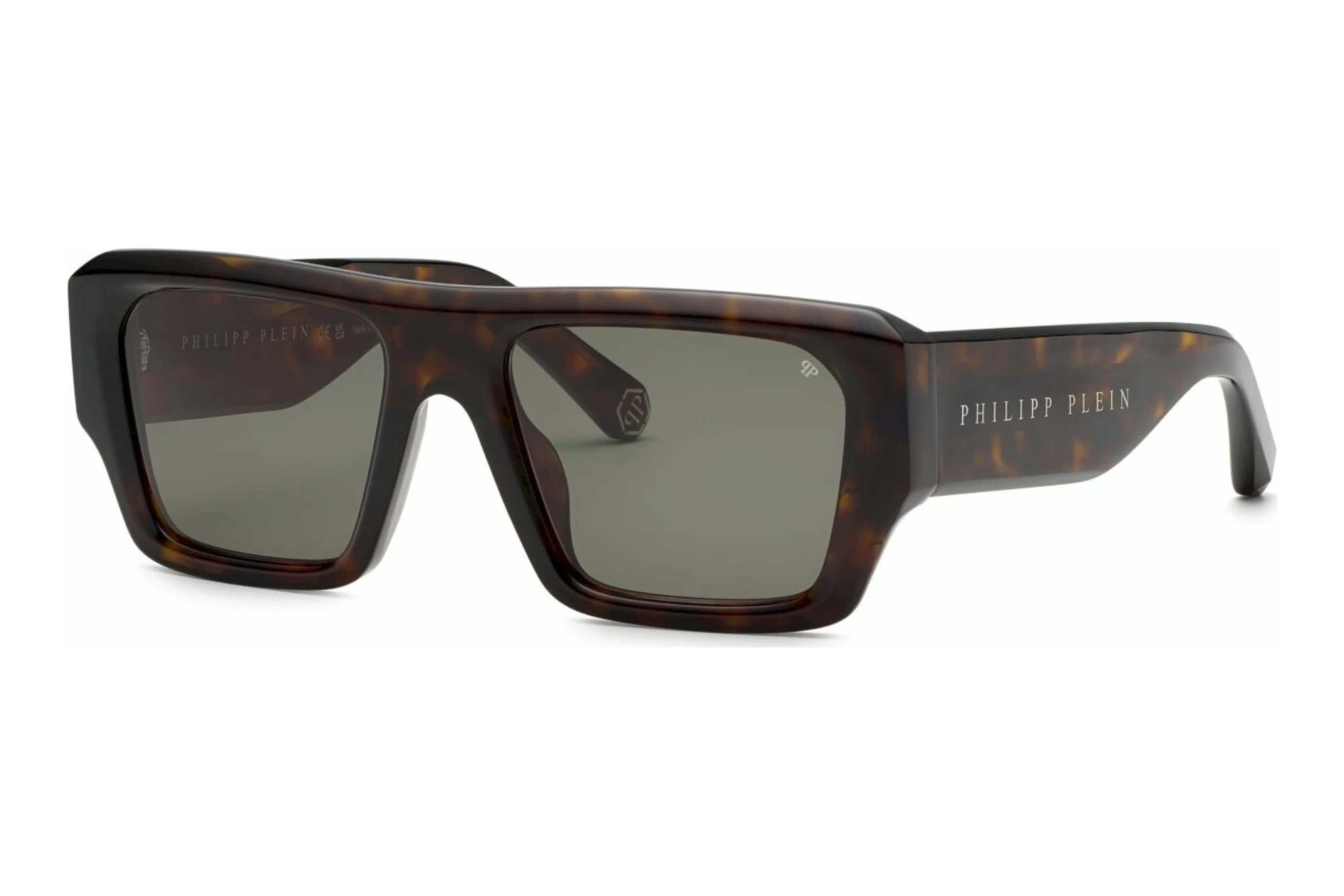 Philipp Plein SPP144 0722 GREY/GREENSHINY DARK HAVANA Philipp Plein SPP144 0722 GREY/GREENSHINY DARK HAVANA