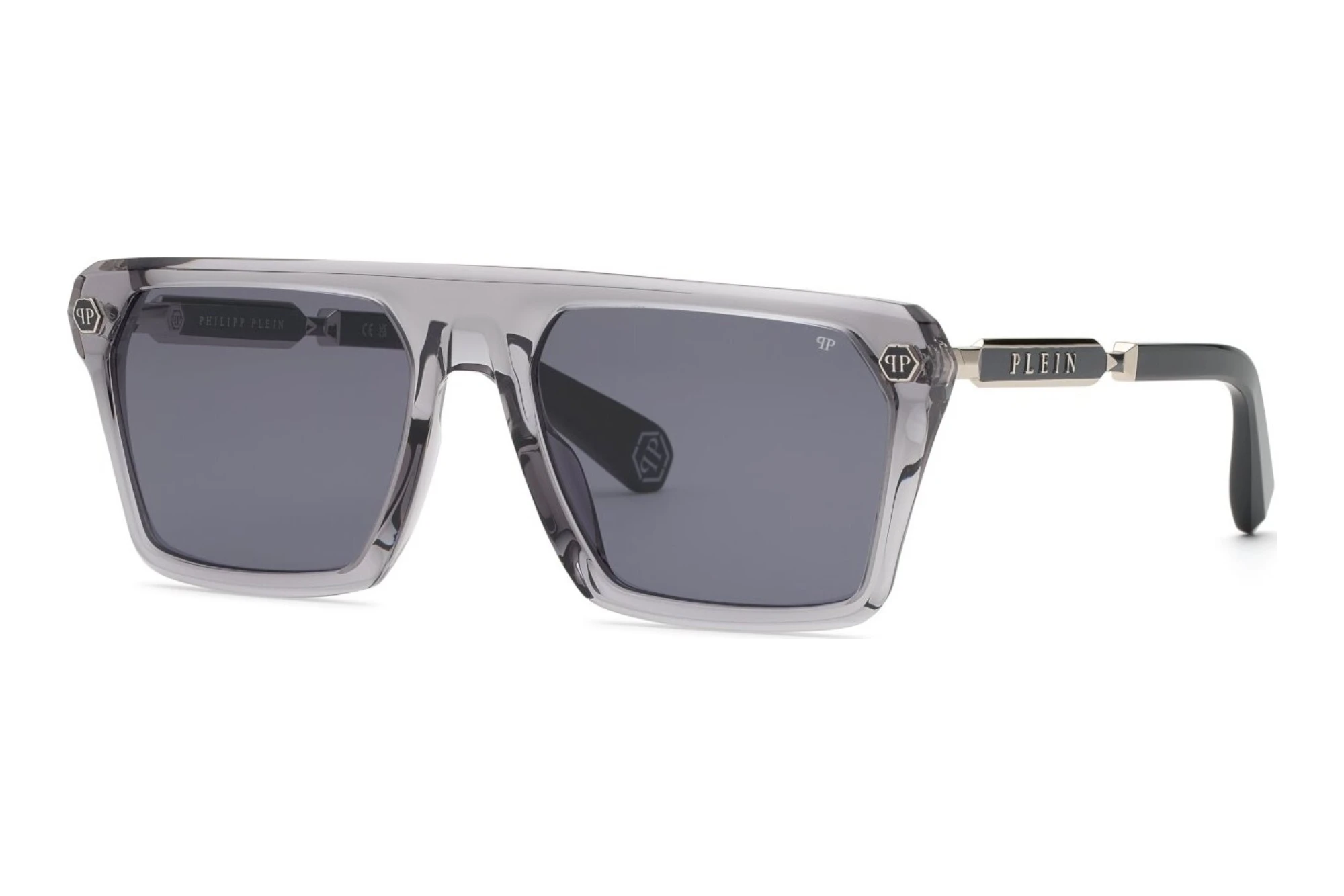 Philipp Plein SPP228 09MB SMOKETRANSP.GREY Philipp Plein SPP228 09MB SMOKETRANSP.GREY