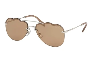 Miu Miu MU 56US 1BC176 LIGHT BROWN MIRROR FLASH GOLDSILVER