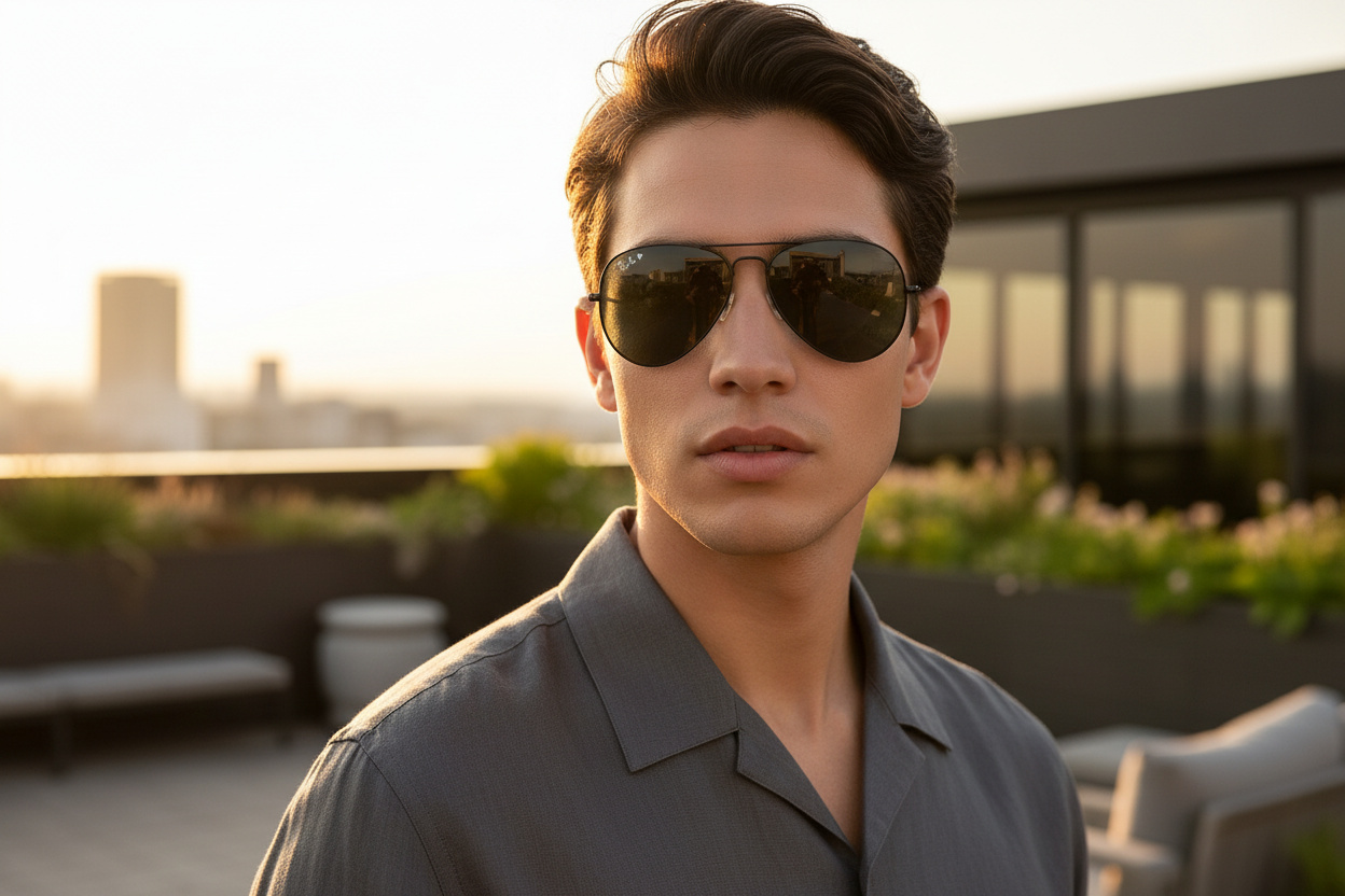 Vorderansicht Ray-Ban AVIATOR LARGE METAL (RB3025 - 002/48)