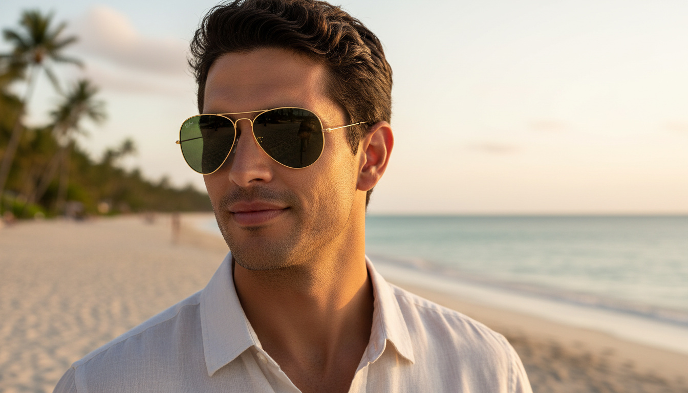 Vorderansicht Ray-Ban AVIATOR LARGE METAL (RB3025 - L0205)