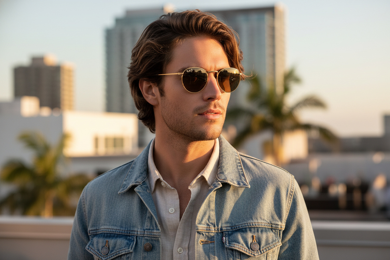 Vorderansicht Ray-Ban ROUND METAL (RB3447 - 001/G5)