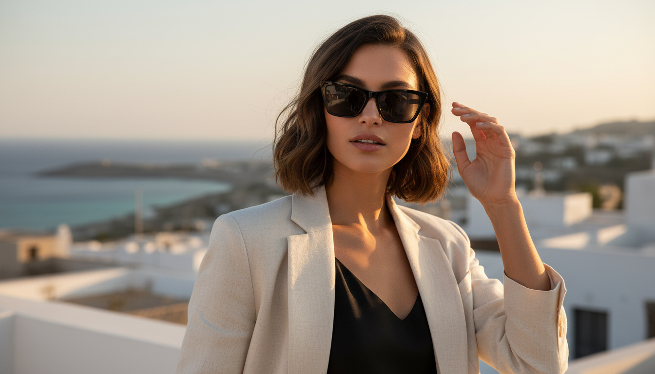 Vorderansicht Saint Laurent SL 737 MICA THIN (001)