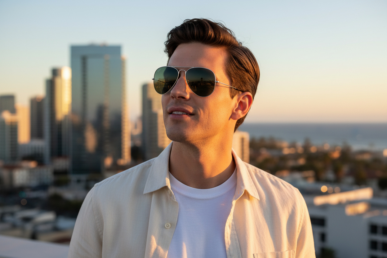 Vorderansicht Ray-Ban AVIATOR LARGE METAL (RB3025 - 003/40)