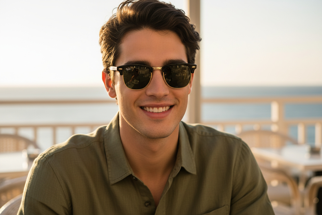 Vorderansicht Ray-Ban CLUBMASTER FOLDING (RB2176 - 901)