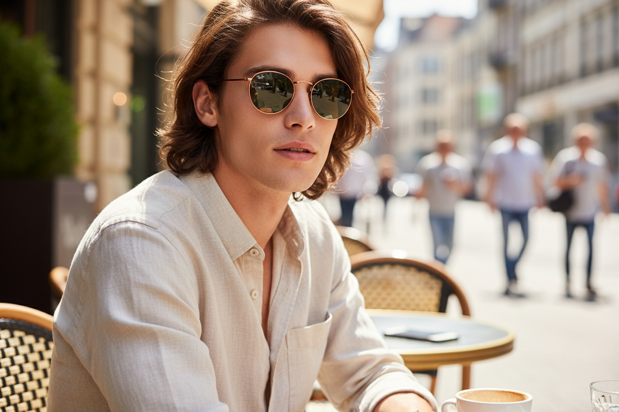 Vorderansicht Ray-Ban ROUND METAL (RB3447 - 9002A6)