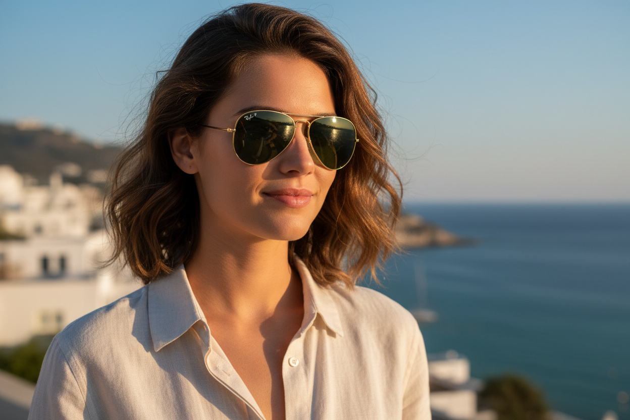 Vorderansicht Ray-Ban AVIATOR LARGE METAL (RB3025 - 001/58)